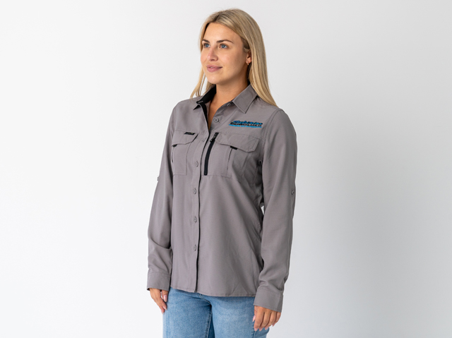Superior Ladies Syzmik Fishing Shirt Stone (Each) - SUP-FISH-L-STN-XXX